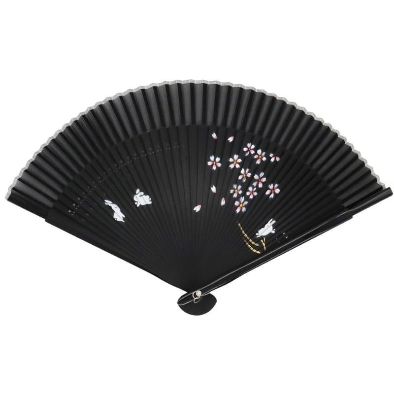 Usagi Svart Japansk Fan