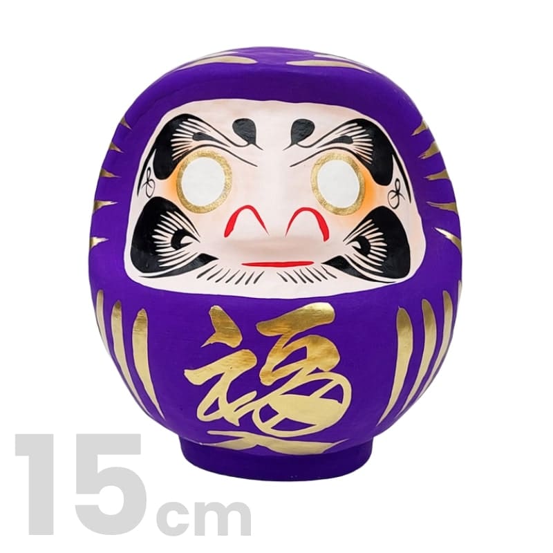 Violett japansk Daruma 9 till 15 cm 15 cm