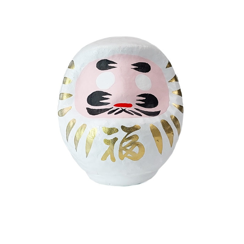 Vit japansk Daruma 4,5 och 9 cm 4,5 cm