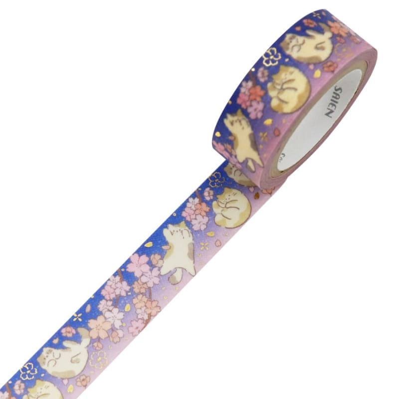 Japansk Washi Tape Sakura Katt