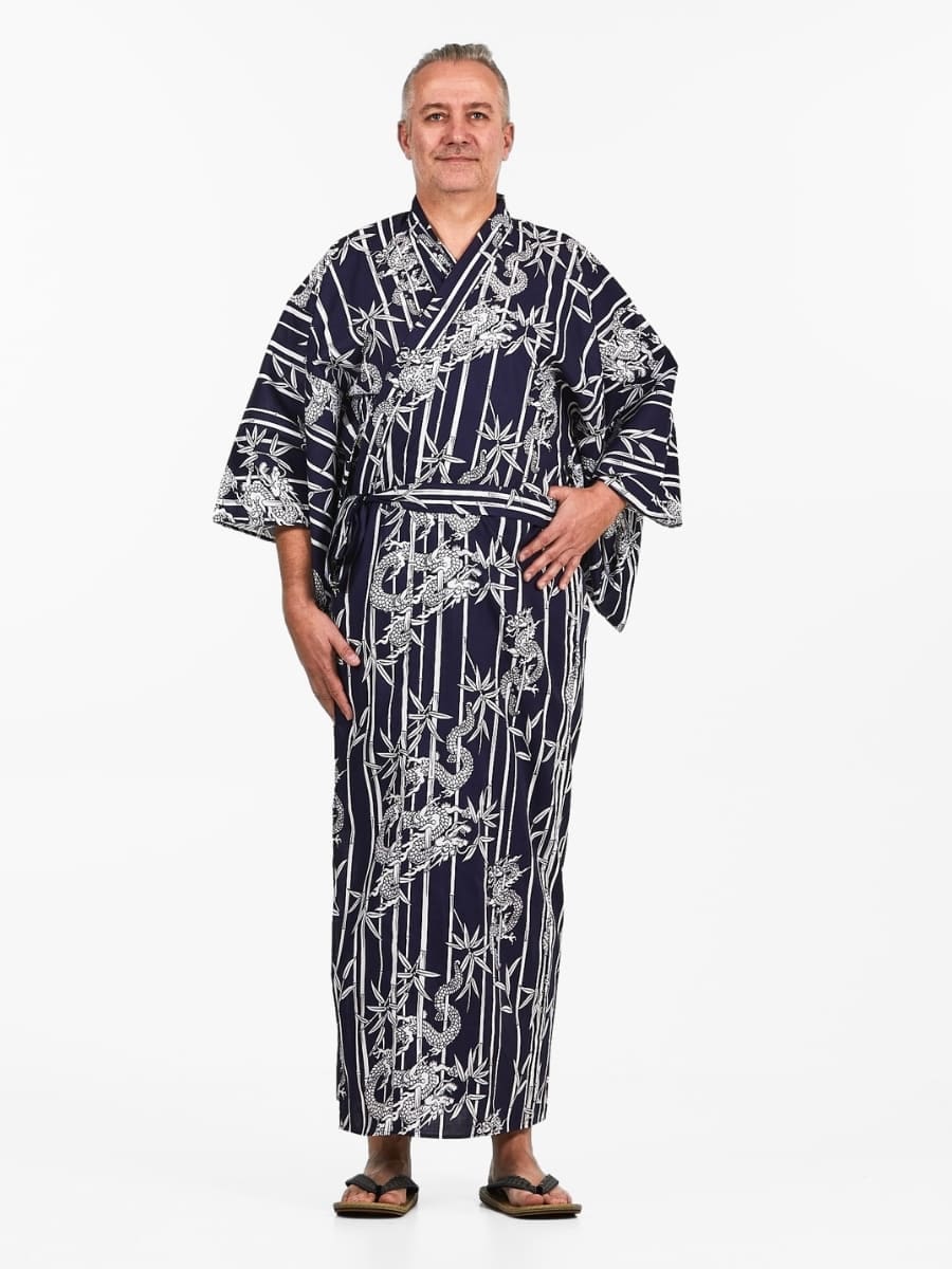 Yukata Kimono Bambu & Drake för män S