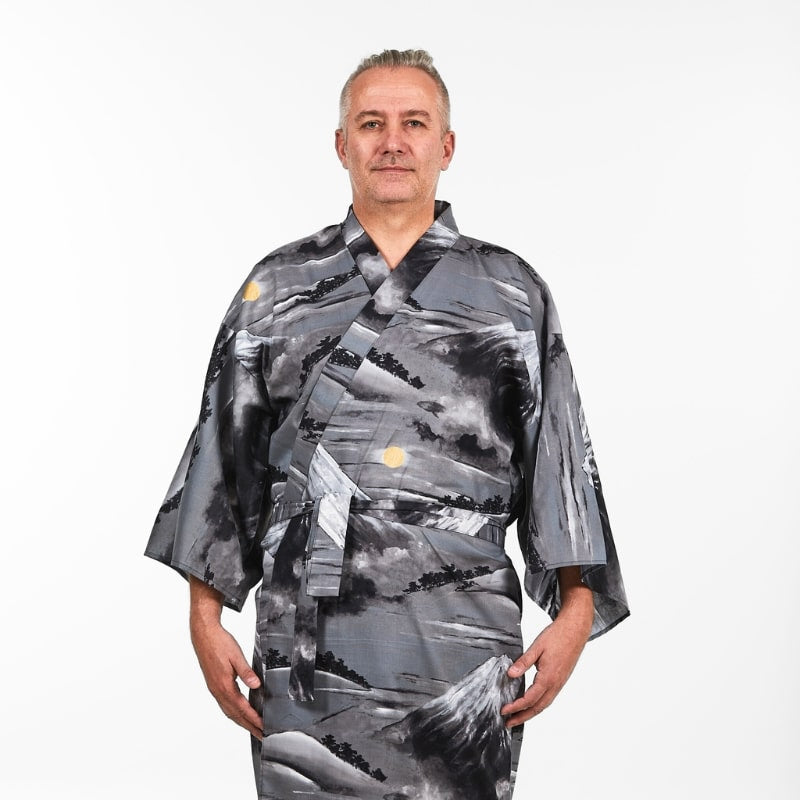 Yukata Kimono för män Mount Fuji