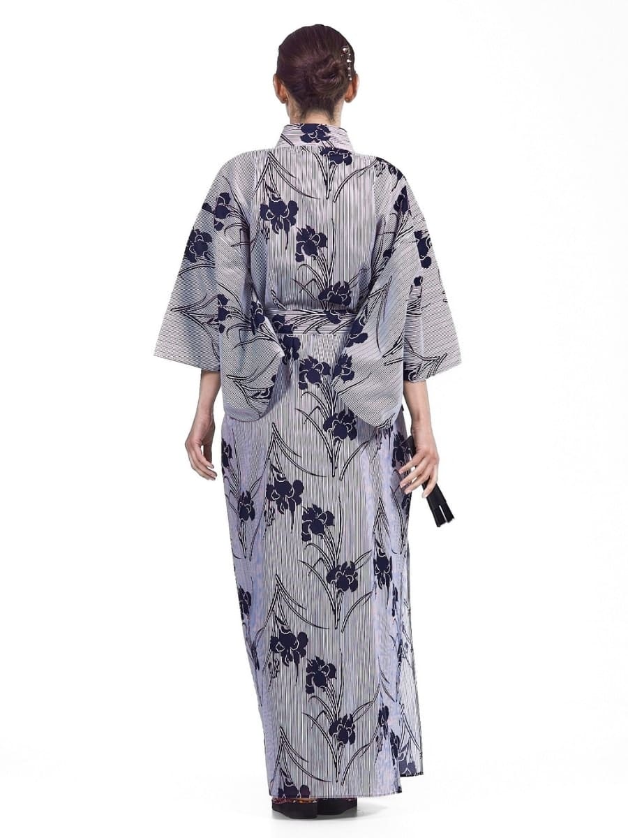 Yukata Kimono Iris för kvinnor