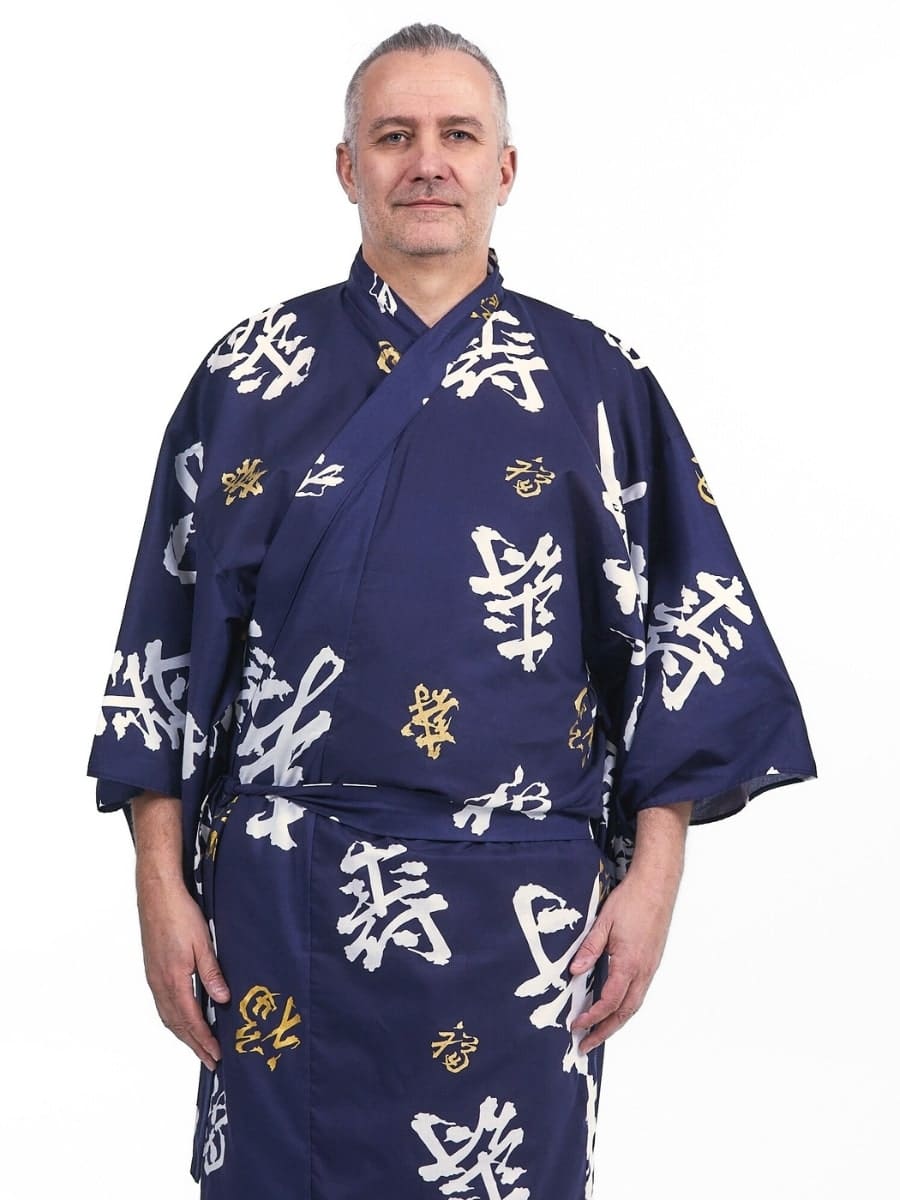 Yukata Kimono Kotobuki för män