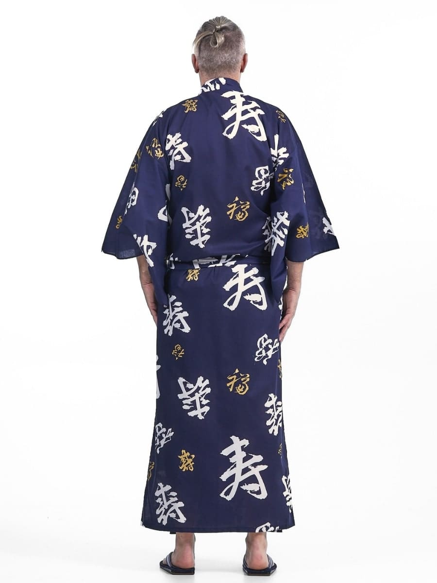 Yukata Kimono Kotobuki för män