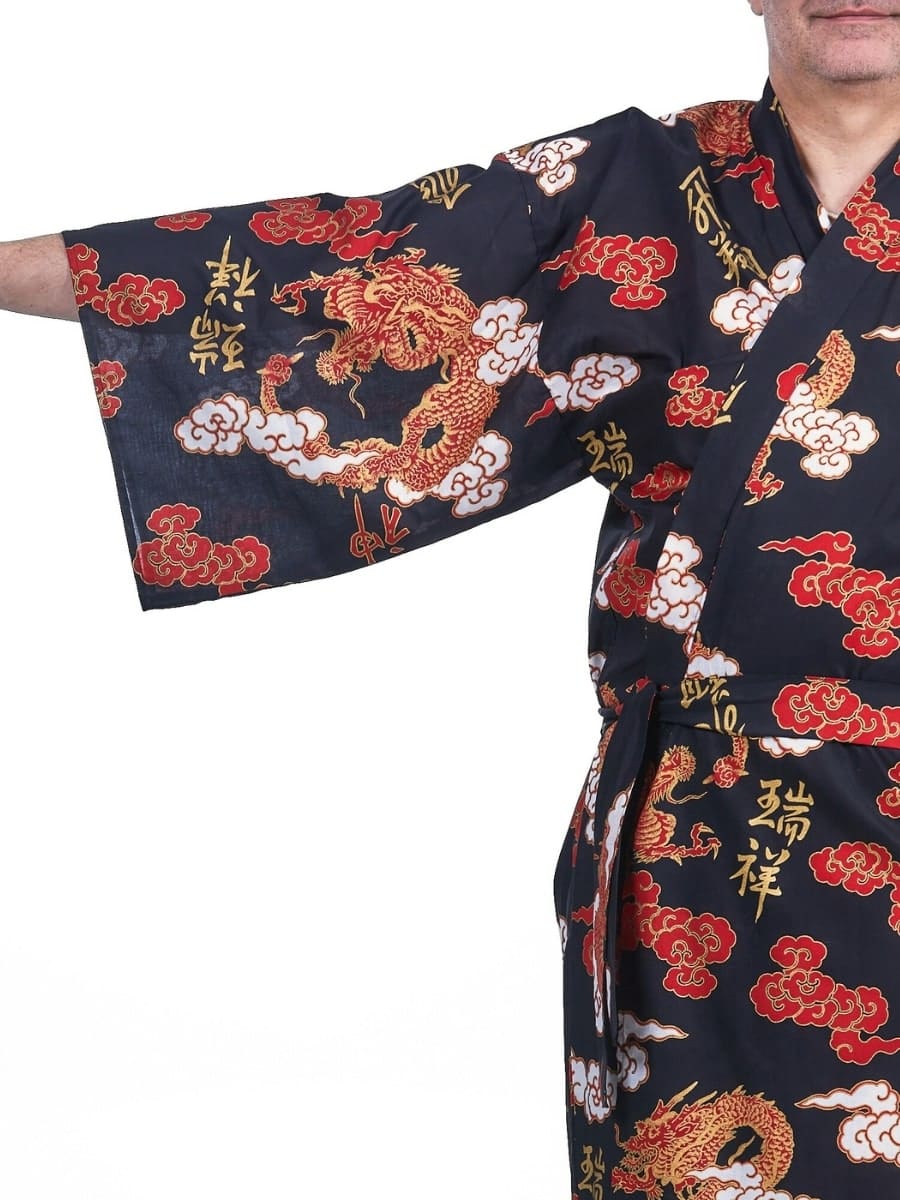 Yukata Kimono Ryū to Kumo för män