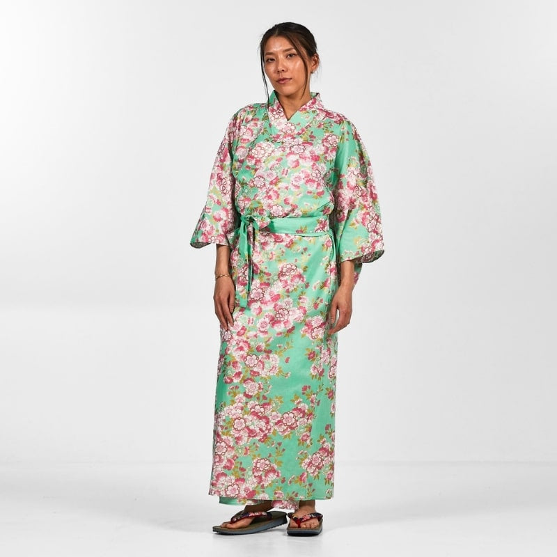 Yukata Kimono Sakura Blomma för kvinnor