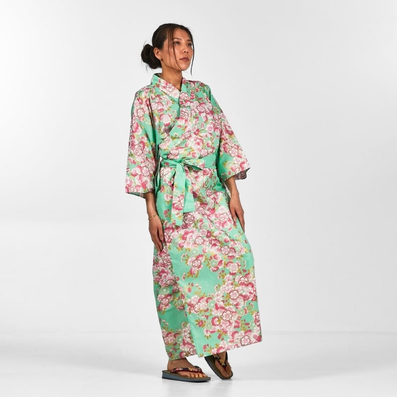 Yukata Kimono Sakura Blomma för kvinnor S