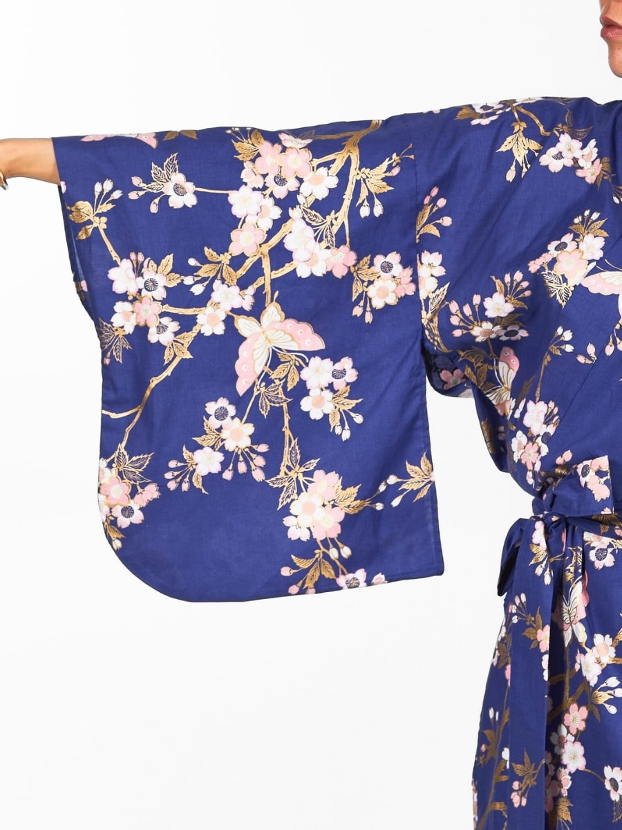 Yukata Kimono Sakura to Chō för kvinnor