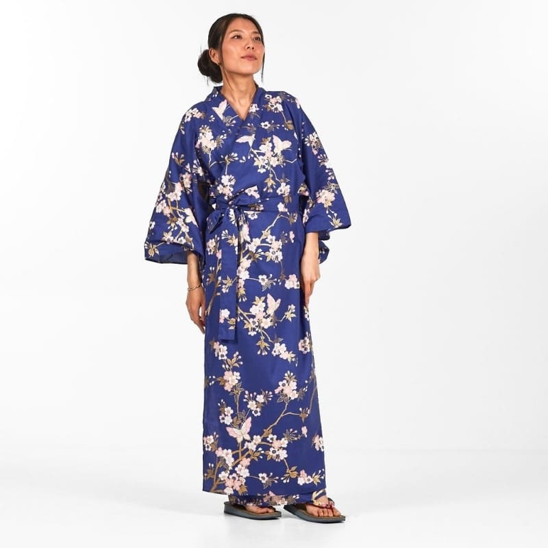 Yukata Kimono Sakura to Chō för kvinnor