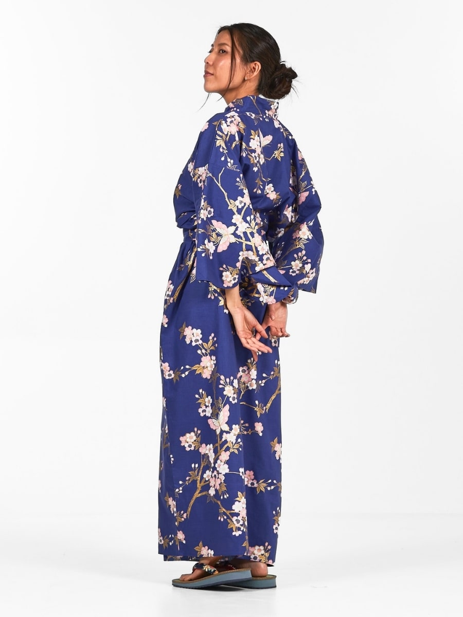 Yukata Kimono Sakura to Chō för kvinnor