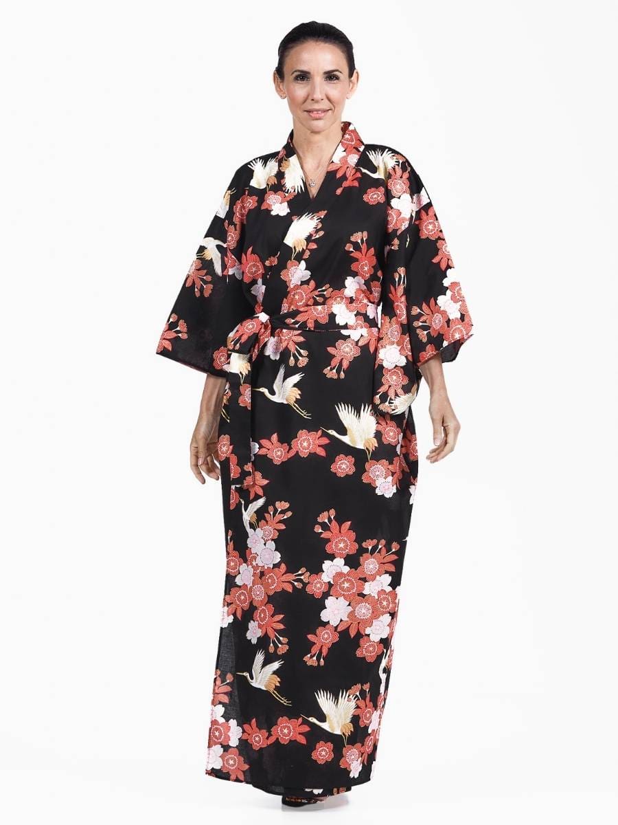 Yukata Kimono Tsuru to Ouka för kvinnor