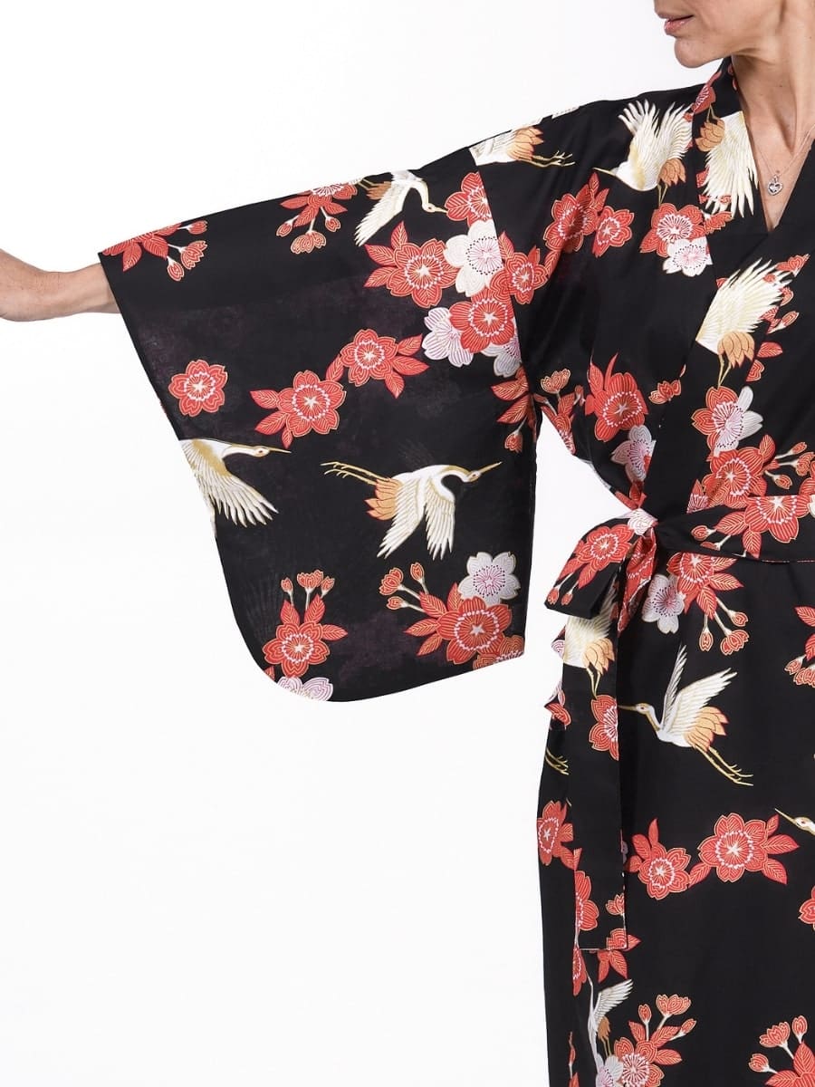 Yukata Kimono Tsuru to Ouka för kvinnor