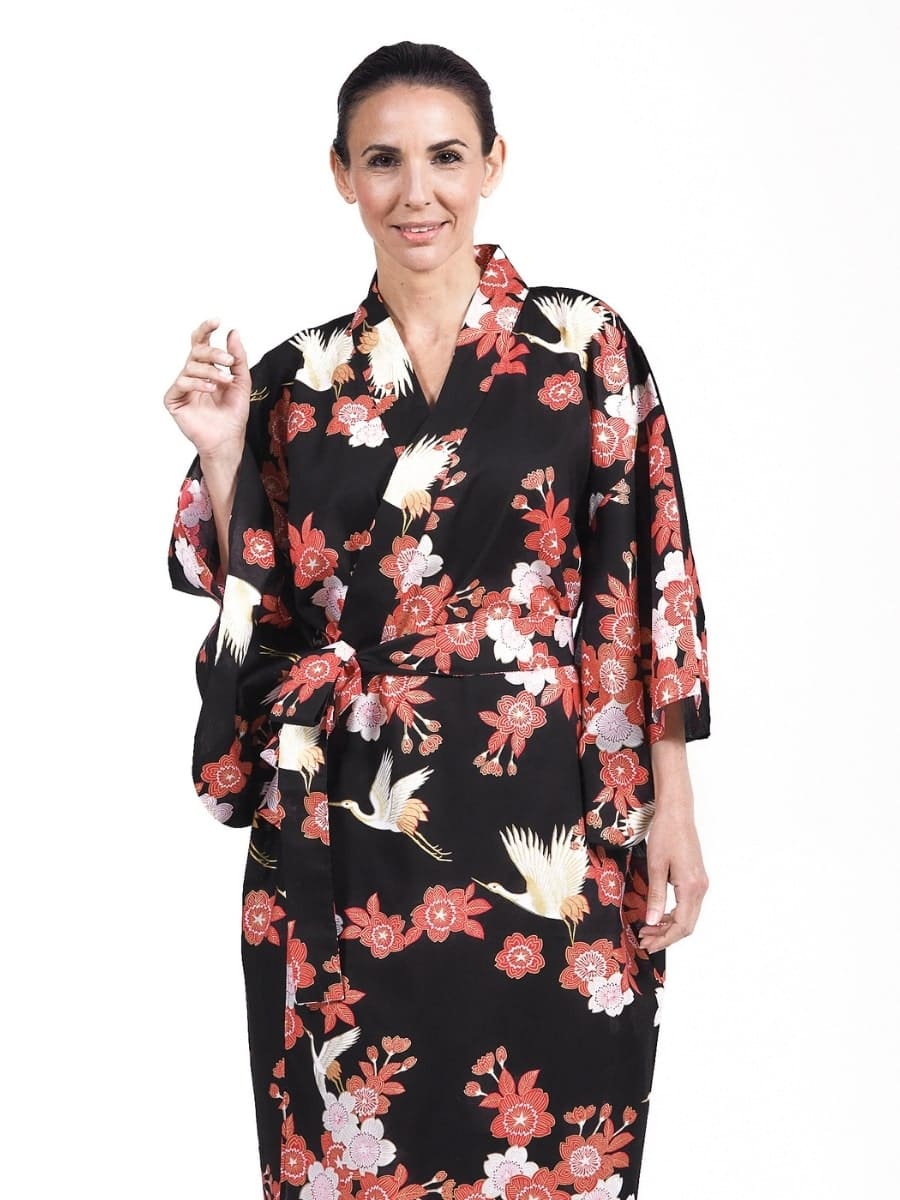 Yukata Kimono Tsuru to Ouka för kvinnor