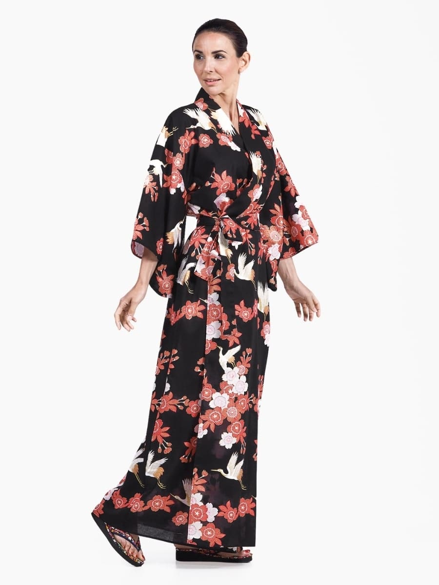 Yukata Kimono Tsuru to Ouka för kvinnor S