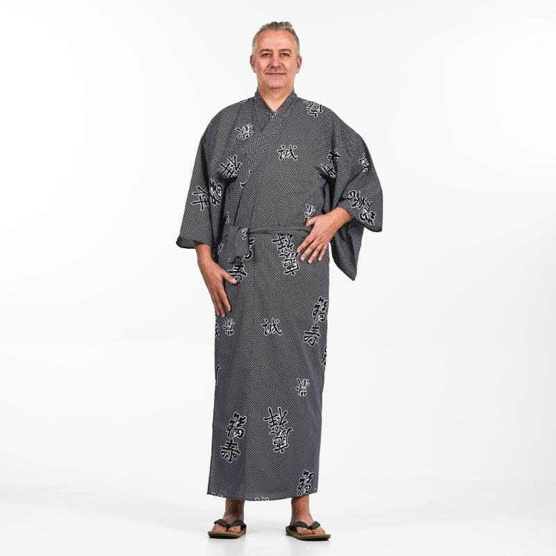 Yukata Kimono Yorokobi för män S