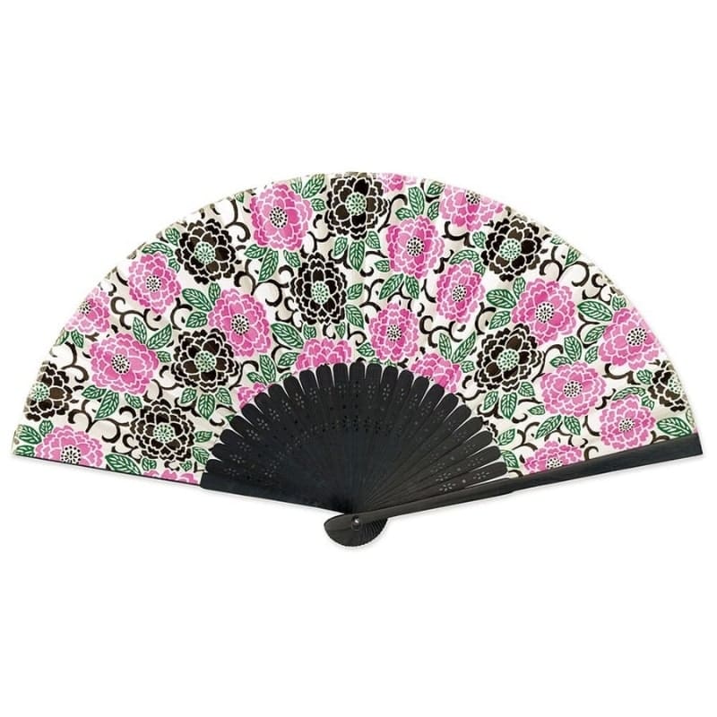 Yuzen Botan Rosa japansk solfjäder